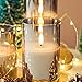 Eywamage Smoke Grey Glass Flameless Candles with Remote, Flickering Battery Operated LED Pillar Candles Set of 3