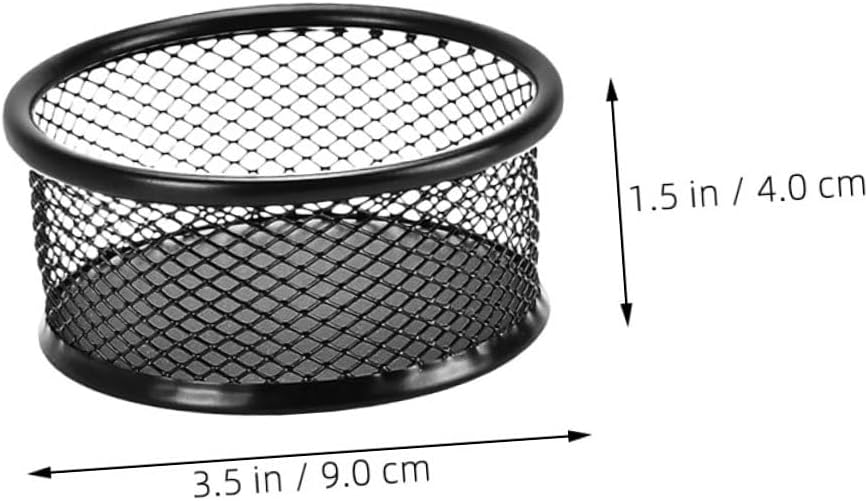 jojofuny 10pcs Black Metal Mesh Paper Clip Container Stackable Organizer for Desk Versatile Desktop Holder for Paperclips Binder Clips Rubber Bands and Small Office Supplies