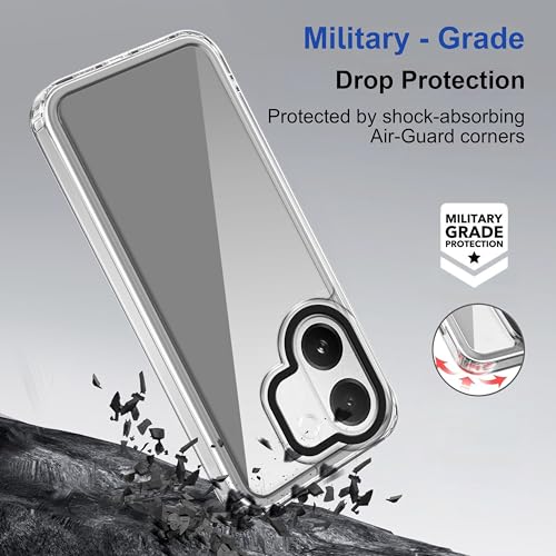 Image of Zapcase Back Case Cover for Vivo V60e | Compatible for Vivo V60e Back Cover | Case Cover with Camera Protection | (TPU + PC | Transparent)