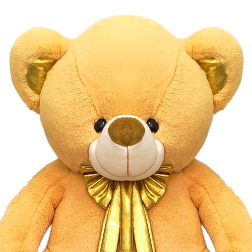 Image of SARO Soft Cute Huggable Teddy Bear with Golden Foot 52 cm | Colour Soft Toy for Girls Boys Kids Baby | Best Gift for Valentines, Birthday, Anniversary (Golden 52Cm Hight)