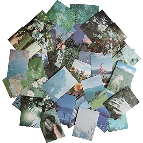Scrapbooking Washi Stickers Set 100 Pieces Seaside Nature Scenery Blue Sky Sea Green Plant Flower DIY Labels Sticker for Journaling Scrapbook Planner Diary Calendar Album Diary Skateboard Water Bottle Cover