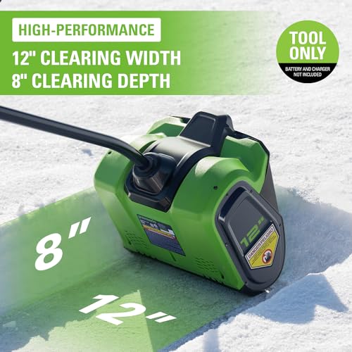 Image of Greenworks 40V 12 inch Brushless Cordless Snow Shovel with LED Light, Tool Only