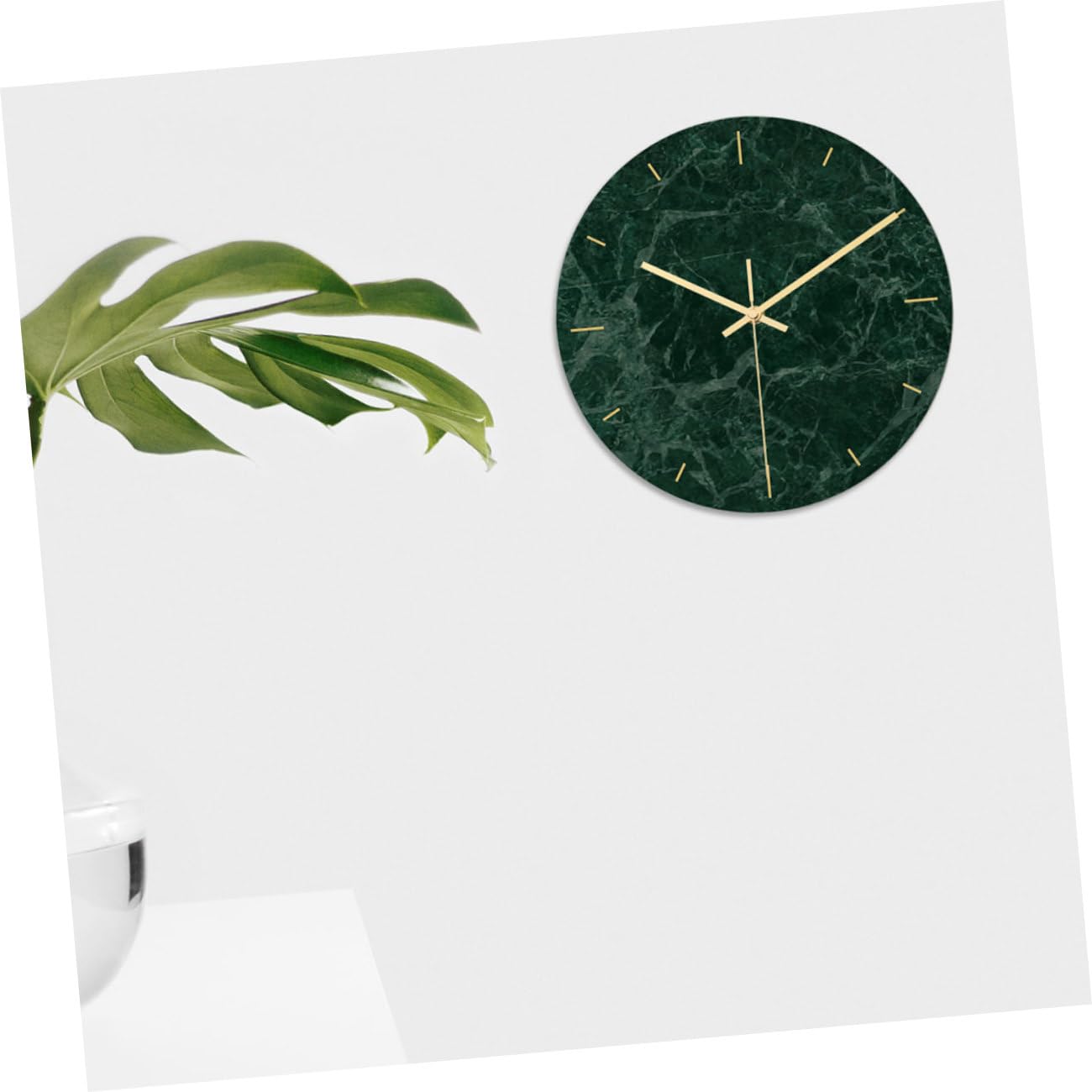 ABOOFAN Lustige Wanduhr aus Acryl mit Großem Klar Lesbarem Zifferblatt und Geräuschlosem Mechanismus Moderne Runde Marmoruhr für Wohnzimmer Zuhause
