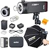 GODOX AD200 PRO II Flash Strobe Light with LAPGOOD CF60 24 Softbox,One-Tap Sync with X3, 2.4G TTL Photography Lighting, Optimized Flash Heads, Bi-Color LED Modelling