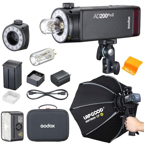 GODOX AD200 PRO II Flash Strobe Light with LAPGOOD CF60 24