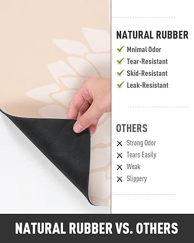 Miniatura 4 de Alfombra de baño sin manchas, antideslizante, súper absorbente, de secado rápido, tierra de diatomeas, alfombra de baño grande, 17 x 57 pulgadas