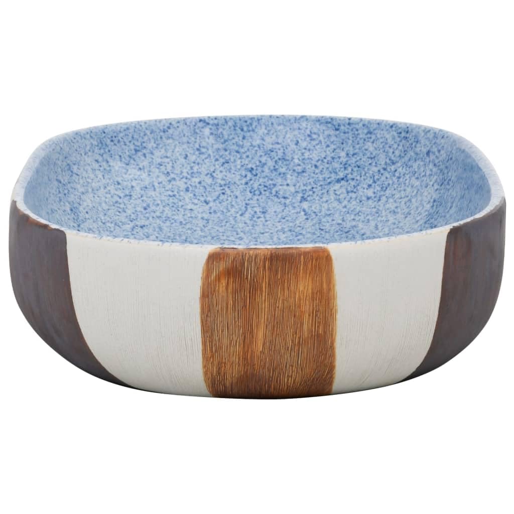 ShGaxin Lavabo sobre encimera Ovalado cerámica Multicolor 59x40x14 cm, Fregadero, Lavabo Baño, Lavamanos Baño, Lavatorio Casa De Banho, Mueble Lavabo sobre Encimera - 155108