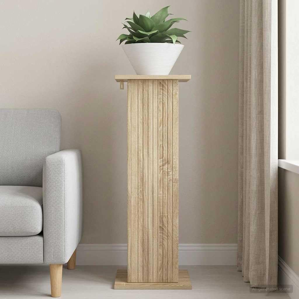 Stojak na rośliny Dąb Sonoma 30,5 x 30 x 80,5 cm z Drewna Inżynieryjnego