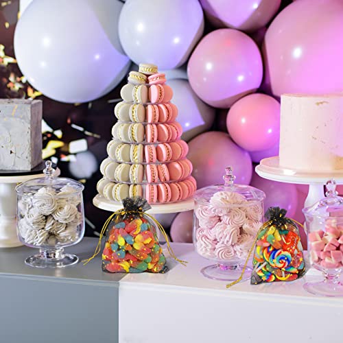 Mimind 200 Pieces Organza Gift Bags Moon Stars Drawstring Bags Party Favor Jewelry Makeup Bags Candy Chocolate Bags For Wedding, Birthday Party Supplies (3.5 X 4.7 Inches, Black) #TOP4