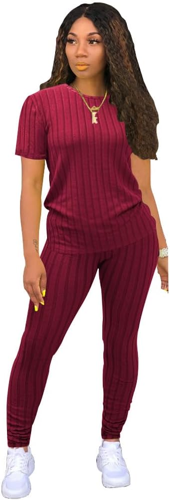 Nimsruc Two Piece Sets For Women Lounge Summer Outfits Casual Sweatsuits - Image 3