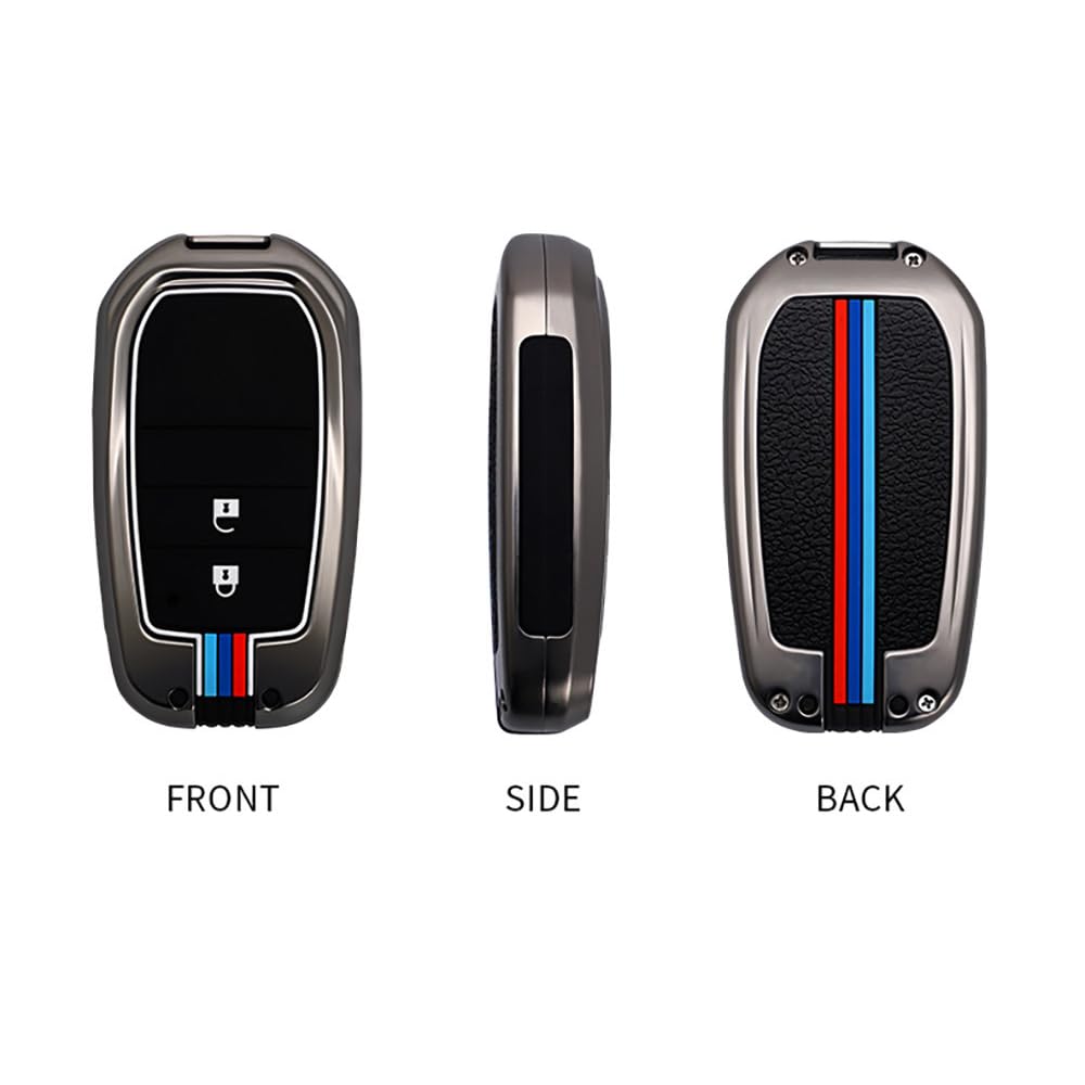 KUNIO Keyless Key Fob Cover fit for Toyota Yaris Cross Yaris Hybrid Rav4 Aygo GR Sport 2020 2021 2022 2023 key fob cover Metal Cover Key Cover Key Fob 2 Buttons A Black - Image 4