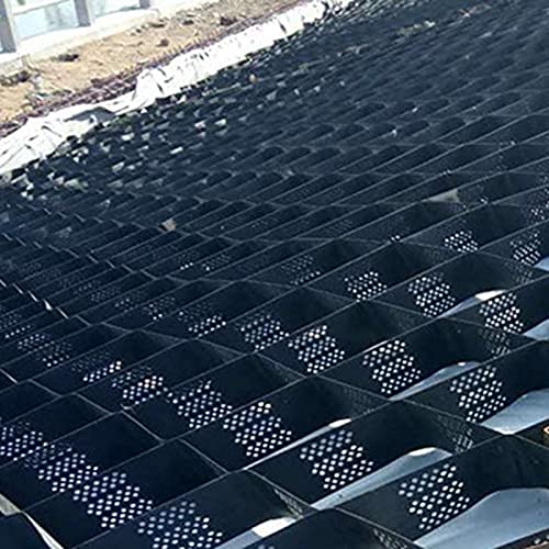 Georrejilla de Grava Rejilla del Geo de la Geocelda del Panal, 1885 Libras Por Pie Cuadrado de Fuerza, Estabilizador de Rejilla de Suelo para Pasarelas Extragrandes de 5 Cm de Altura Resistente al Des