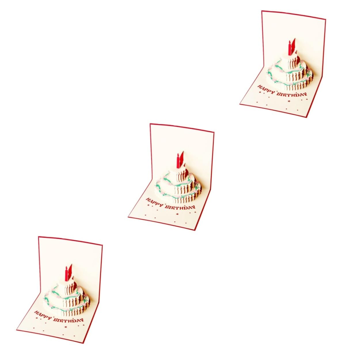 NUOBESTY 3 Pezzi Squisiti Biglietti Di Auguri Di Compleanno 3d Con Musica E Luci Per Uomini Buon Compleanno