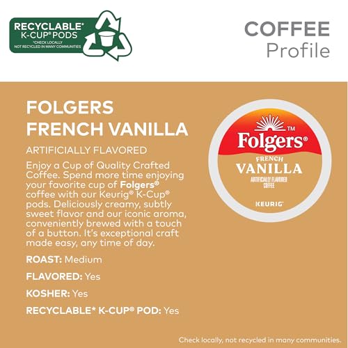 Image of Folgers Vanilla Biscotti Flavored Coffee, 96 Keurig K-Cup Pods