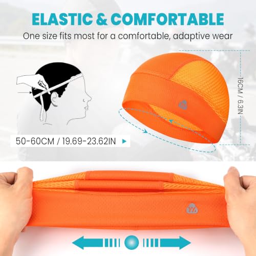 Image of YANIKY Skull Caps for Men, Breathable Mesh Helmet Liner Sport Cooling Skull Caps for Women Sweat Cap Lightweight Cycling Cap