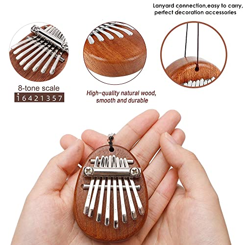 HXHWKEN Piano à Pouce Kalimba à 8 Touches Mini Pianos à Doigt en Bois Massif Portable Marimba Instrument de Musique pour… - Les Beatles, Paul McCartney, John Lennon, RIngo Starr, George Harrison HXHWKEN Piano à Pouce Kalimba à 8 Touches Mini Pianos à Doigt en Bois Massif Portable Marimba Instrument de Musique pour… – Image 4