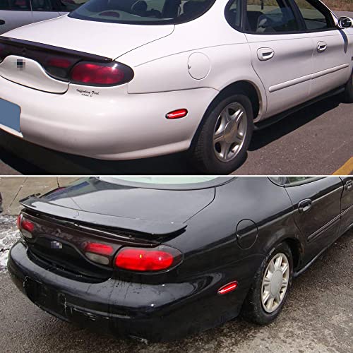 Tonsya For 1996-1999 Ford Taurus 1996-1999 Mercury Sable 2002-2005 Ford Thunderbird Rear Bumper Side Marker Lights Red Led 116-3057L, 116-3057R #TOP6