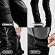 REBELHORN Jax Motorradhose Herren | Textil | Knie und Hüftprotektoren Stufe 2 | Abnehmbar Humax Membran | Große Mesh Belüftungspaneele