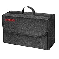 Einesin Auto Organizer Toolbag, Kofferraum Organizer aus Filz mit Klett Fixierung, Auto Zubehör für Werkzeug & Autopflege, Auto Organizer Kofferraum, Kofferraumtasche (40 * 15 * 25CM-1PC)