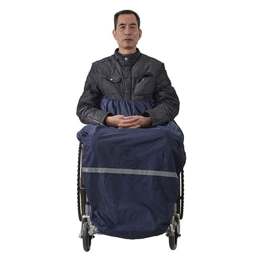 Manta para Silla de Ruedas Manta para Silla de Ruedas para Adultos, Capa de protección Impermeable para Invierno, Funda de poliéster para Personas Mayores, tamaño Universal (Azul)