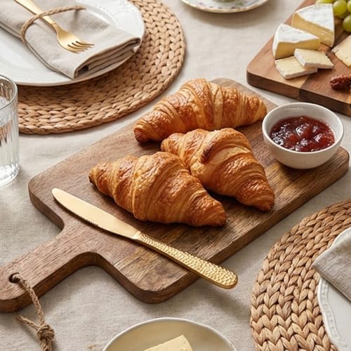 Image of Hammered Aurum Gold Silverware Set | 20-Piece Premium Stainless Steel Flatware Set | Dishwasher Safe Cutlery Set for Home, Restaurant & Gifting