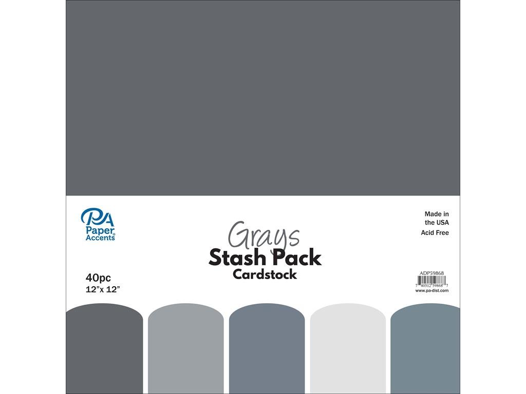 Stash Pack 12x12 40pc Grays