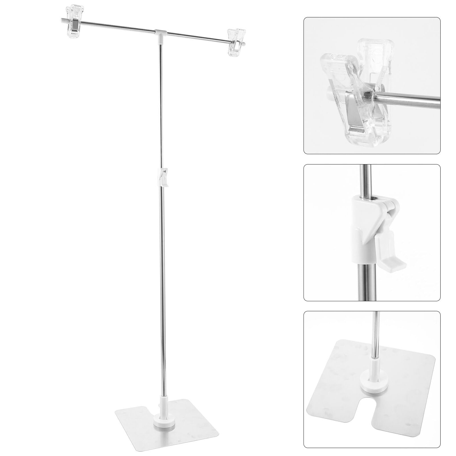 Soporte de Fondo para Fotografía en Forma de T Mini Estructura de Acero Inoxidable Portátil y Compacto para Fotos de Bodegones y Productos Pequeños
