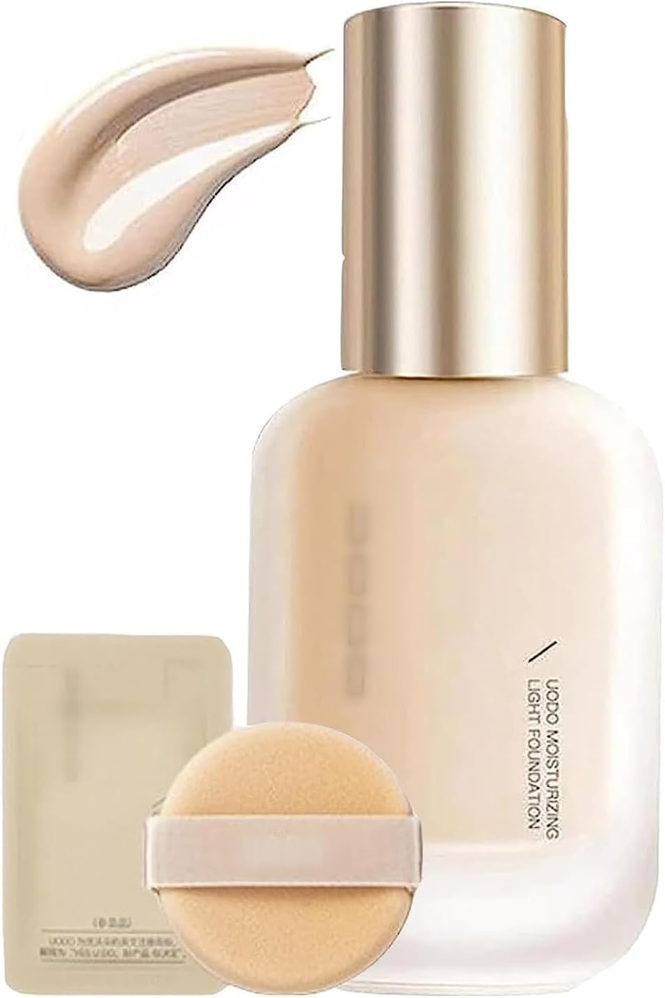 Fondotinta idratante leggero e a lunga tenuta UO-DO - Idratante, waterproof, finish mat per tutti i tipi di pelle (C01 Naturale, Idratazione)