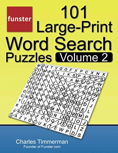 Funster 101 Large-Print Word Search Puzzles, Volume 2: Word search book for adults