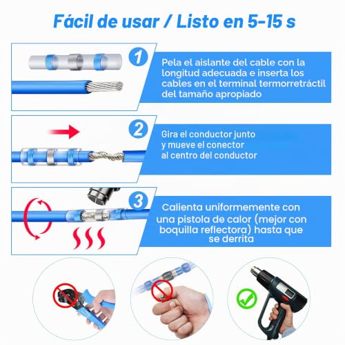 Conectores de alambre termorretractiles con soldadura impermeable Kuject 120u 5