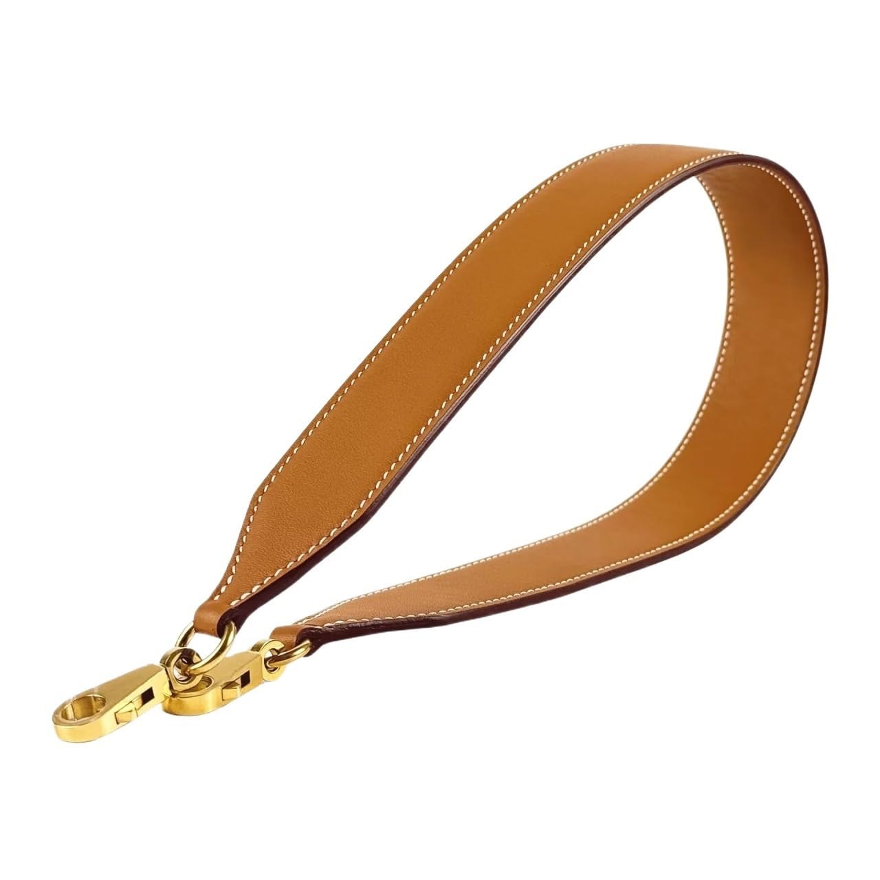 4 cm breiter Stahlknopf aus Rindsleder