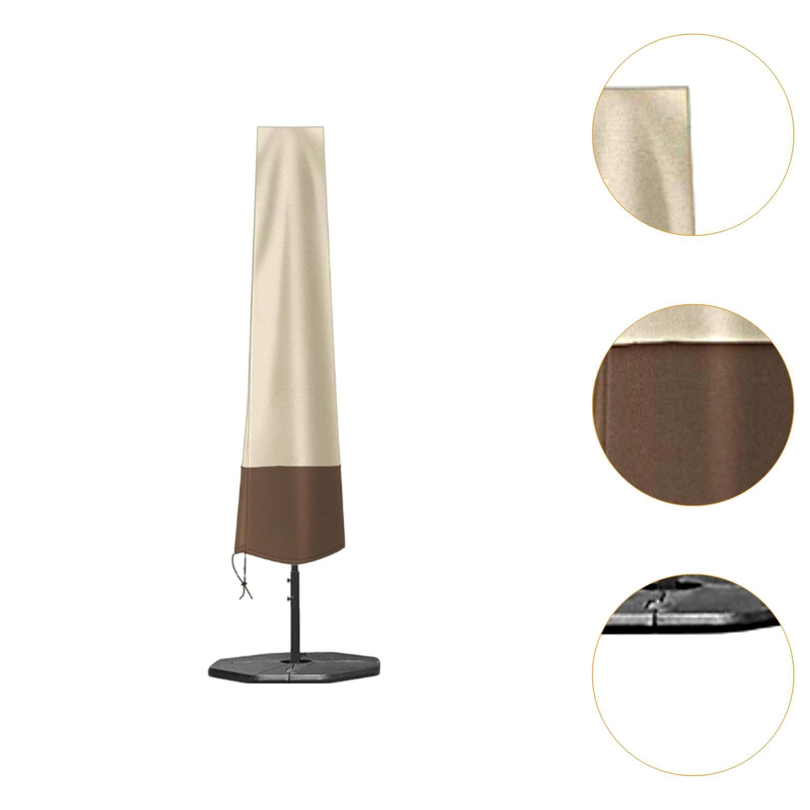 Housse de Parasol de Terrasse, Imperméable et Résistante, Protection Contre La Pluie et La Poussière, Protection pour Mobilier de Jardin et D', 420d