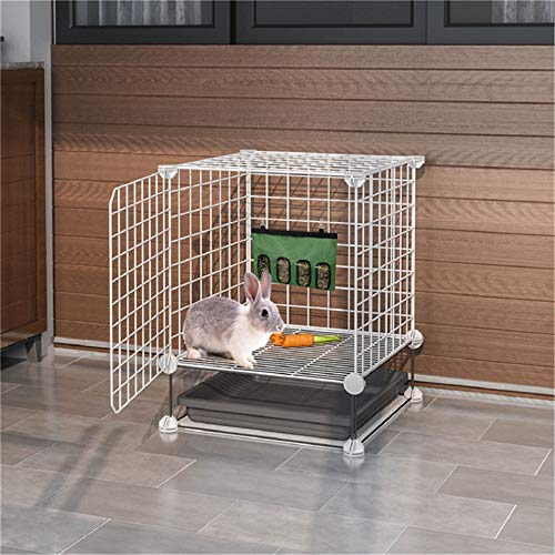 Konijn hooi feeder tas, cavia hooi voertas, hooi tas konijn feeder tas, kleine dieren hooi tas, opknoping feeder zak voor konijn cavia chinchilla feeder opbergtas zwart - Image 4