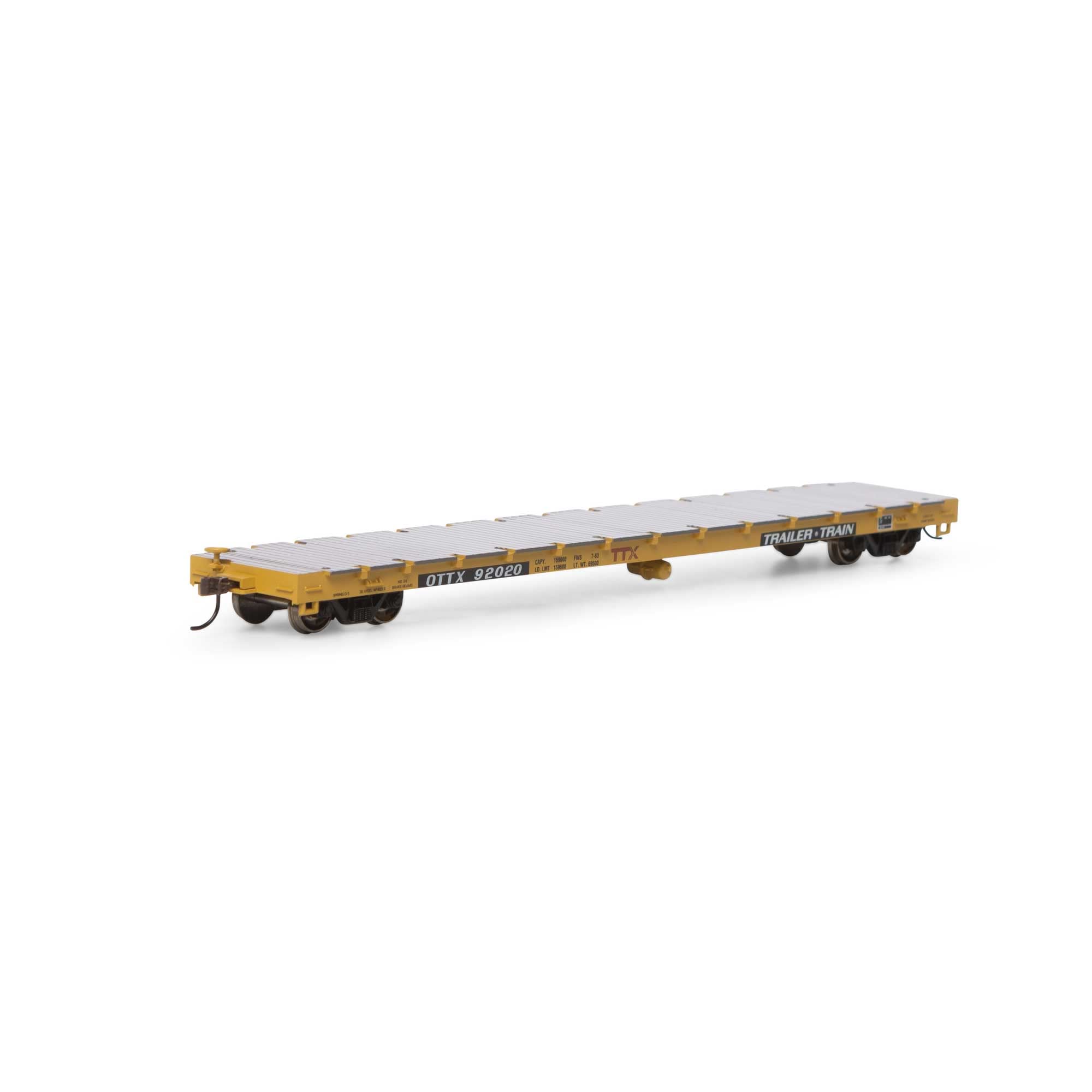 Athearn HO RTR 60' Flat Car, OTTX/Red Logo #92008, ATH97064