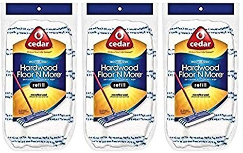 O-Cedar Hardwood Floor 'N More Microfiber Mop Refill (Pack of 3)