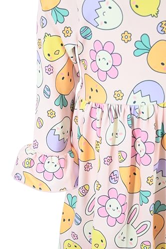 Image of Girls Long Sleeve Ruffled Dresses for Toddlers and Kids