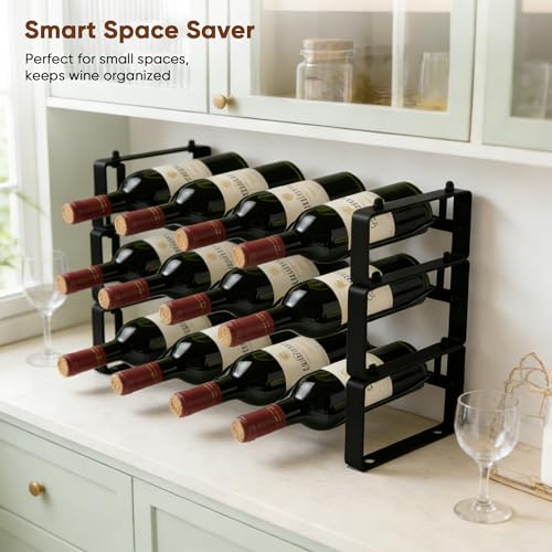 Wine-Rack-for-Countertop--Stackable-Freestanding-Bottle-Organizer-for-Kitchen-Pantry-Bar-Cabinet-Small-Spaces--Compact-Metal-Shelf-Modular-Storage-Stand-3-Tier