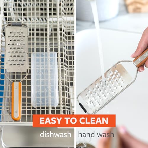 Image of Full Circle Catch-All Grater with Food Catcher, Dishwasher Safe | Delivers effective grating for cheese, vegetables & potatoes, mess-free