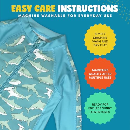 SwimZip Boys' Long-Sleeve UPF 50+ Swimsuit for Baby, Toddler, & Little Boys3