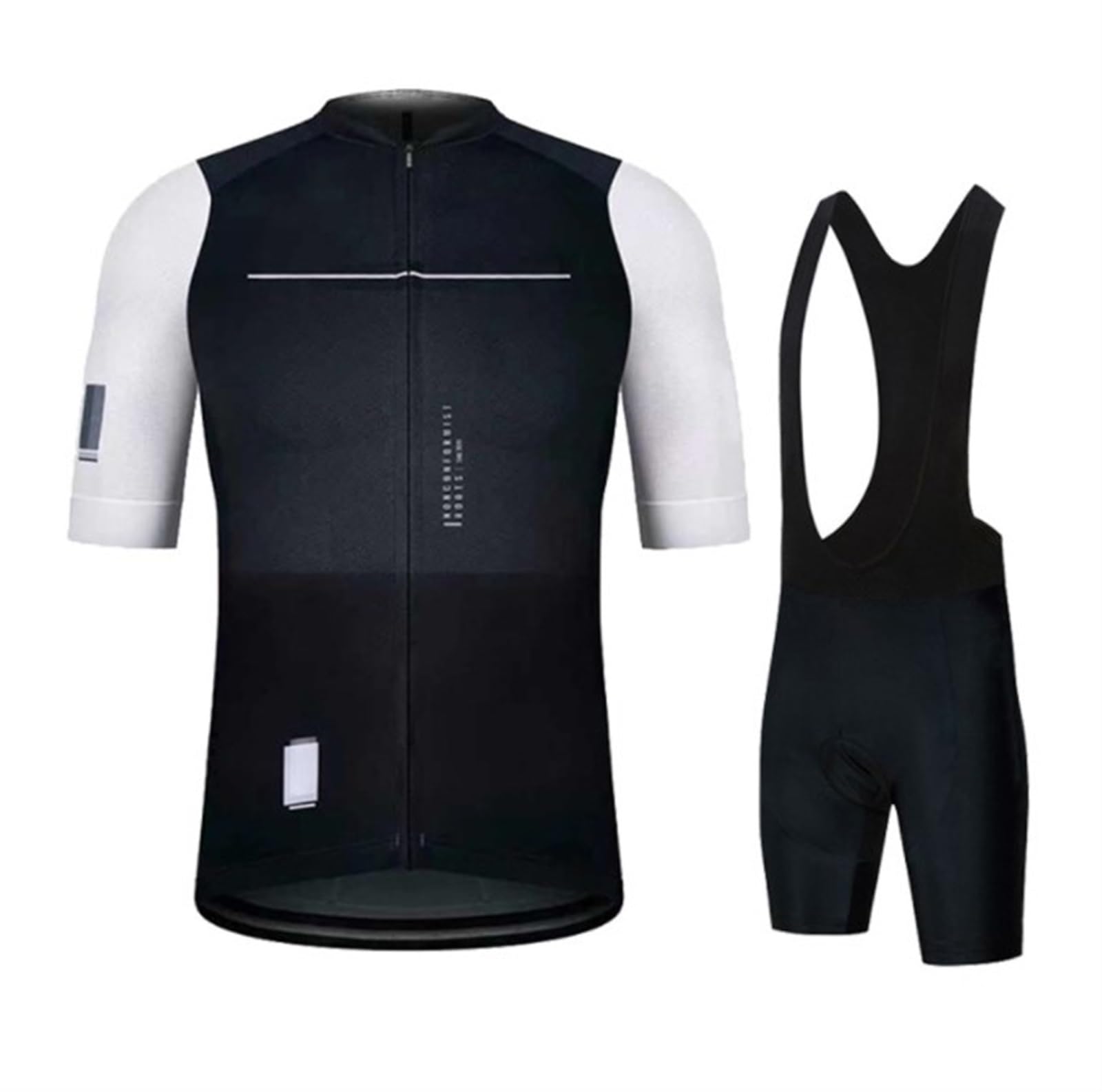 THE WHITE SHOP Men's Cycling Jersey Set Short Sleeves Cycling Kits Clothes Bib Shorts Side Pockets, PRO Race Fit, High Density Padded