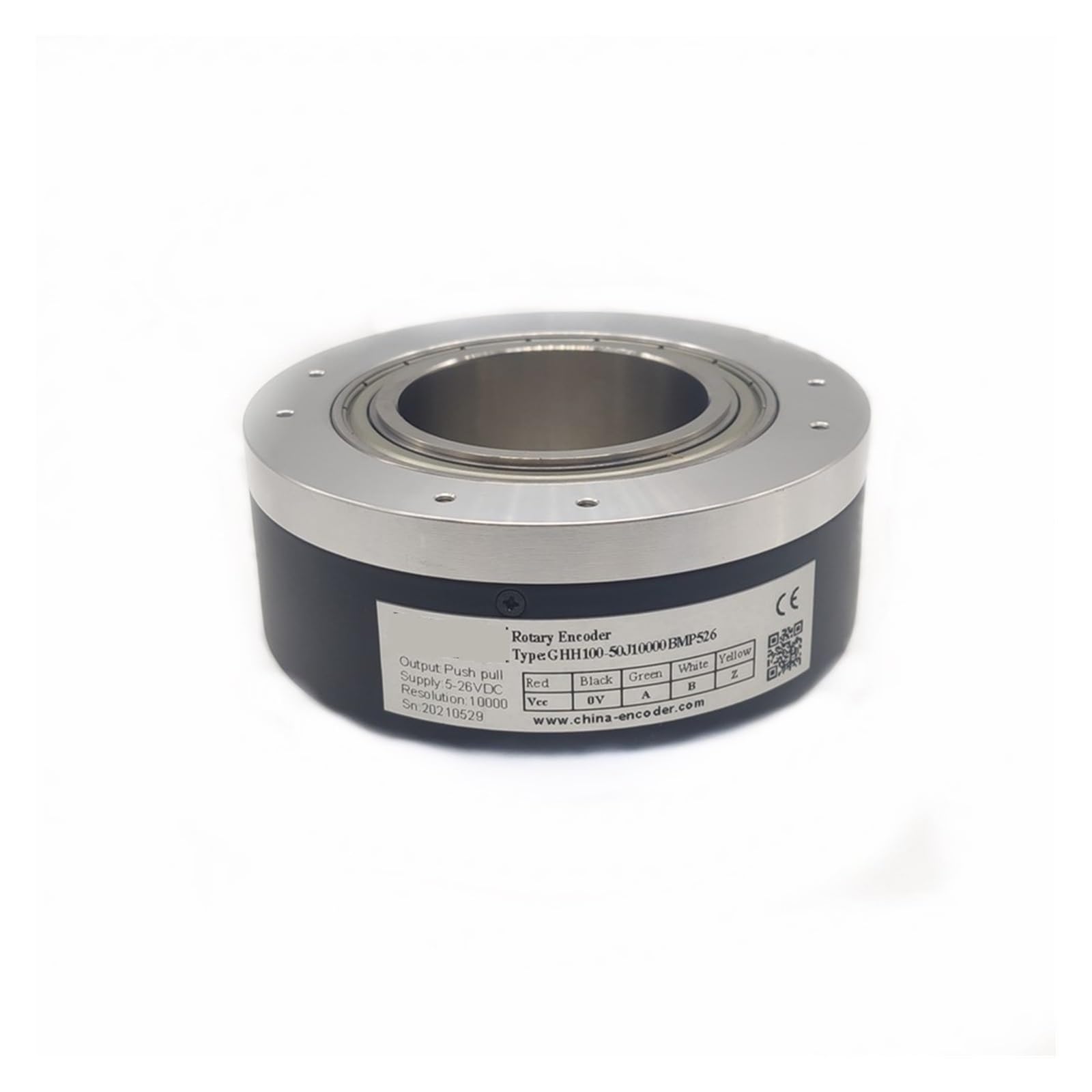JNURGWLYH GHH100 Series 1024 3600 5000 Pulse Rotary Encoder ABZ Phase Push-Pull 50mm Hollow Shaft incremental Elevator(3600ppr)