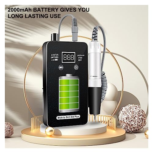 Nail-Grinding-Machine-Portable-30000RPM-Rechargeable-Nail-Drill-Machine-Nail-Sander-Set-High-Speed-Electric-Manicure-Drill-for-Sculpting-Salon-Tools-for-DIY-Home-or-Salon-Mani-Pedis