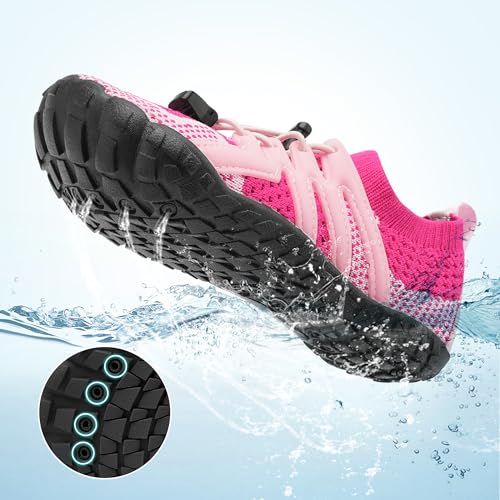 Image of Stelle Water Shoes for Kids Adjustable Laces | Quick Dry Barefoot Non-Slip Shoes with a Roomy Toe Box for Boys and Girls,Beach,Hiking,Toddler to Big Kid