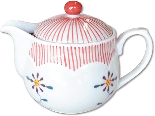 Tetera japonesa para una persona Cerámica 7.8 fl oz Arita Imari Vajilla Hecho en Japón Porcelana Tetera Aka-Tokusa