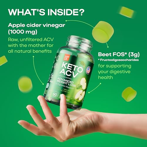 Apple Cider Vinegar Gummies 1000 Mg (2 Pack) - Keto ACV Gummies for Weight Loss, Belly Fat, Craving Control - ACV, Beet FOS Fiber for Gut, Digestion Health, Less Bloating - Sugar Free -Kelly Clarkson - Image 5