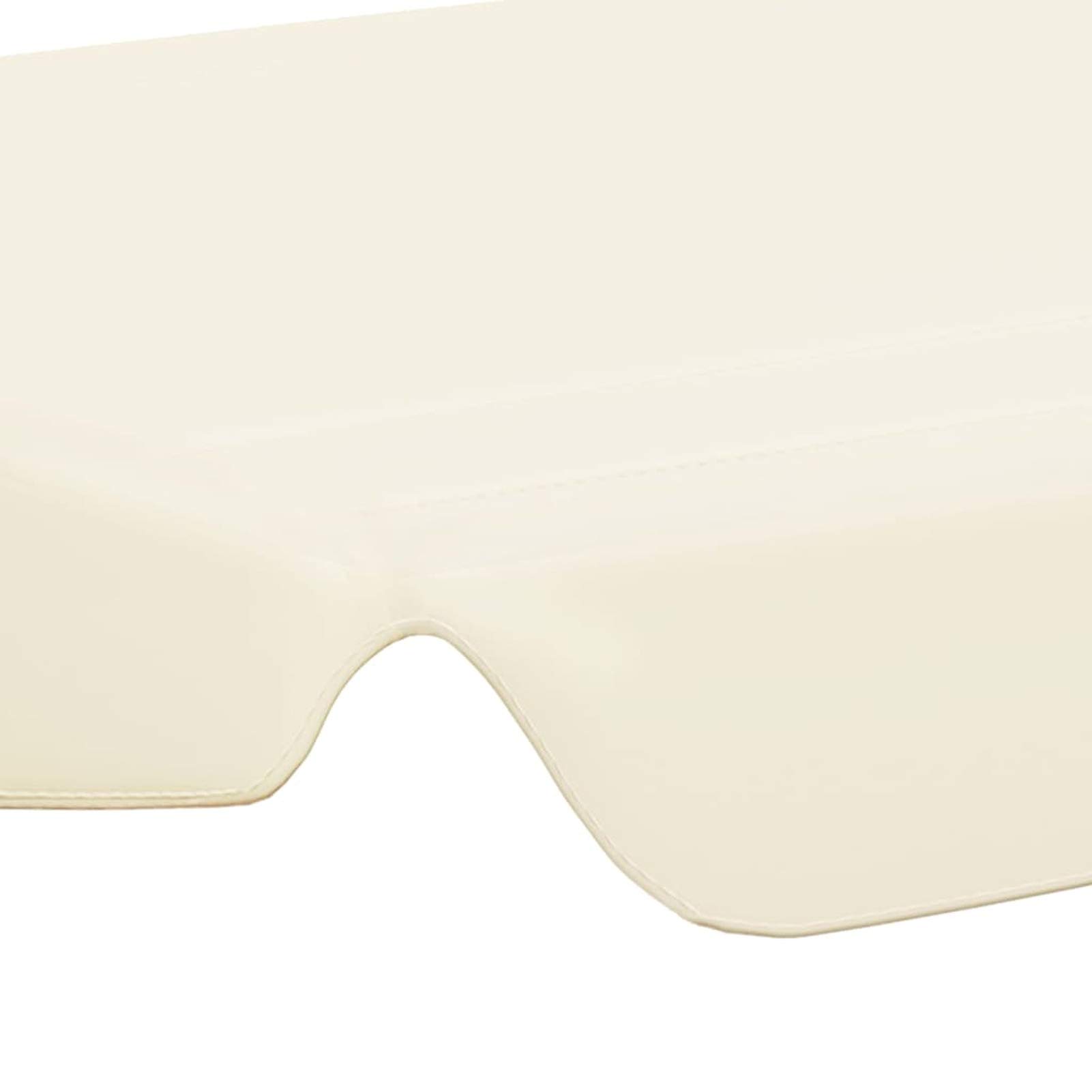 Chusui Toit de Rechange de Balançoire Toit de Remplacement pour Balancelle Terrasse Extérieur Imperméable Toit de Rechange de balançoire Crème 150/130x70/105 cm