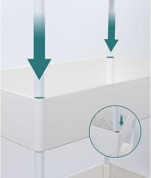 Amazon.co.jp: トロリー4段モバイルシェルフユニットバスルームカート Amazon.co.jp: トロリー4段モバイルシェルフユニットバスルームカート