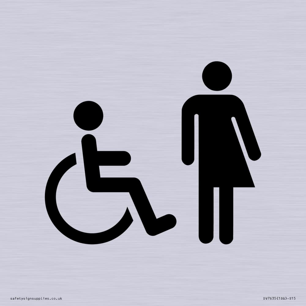 Disabled and Non-gender specific Sign - 150x150mm - S15