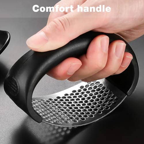 Fansuit LE10272313-QX-YSQ-LCX-002 Stainless Steel Garlic Presser, 2024 New Garlic Press Rocker Garlic Mincer Garlic Crusher, Stainless Steel Garlic Rocker, Portable Manual Garlic Press thumb #3