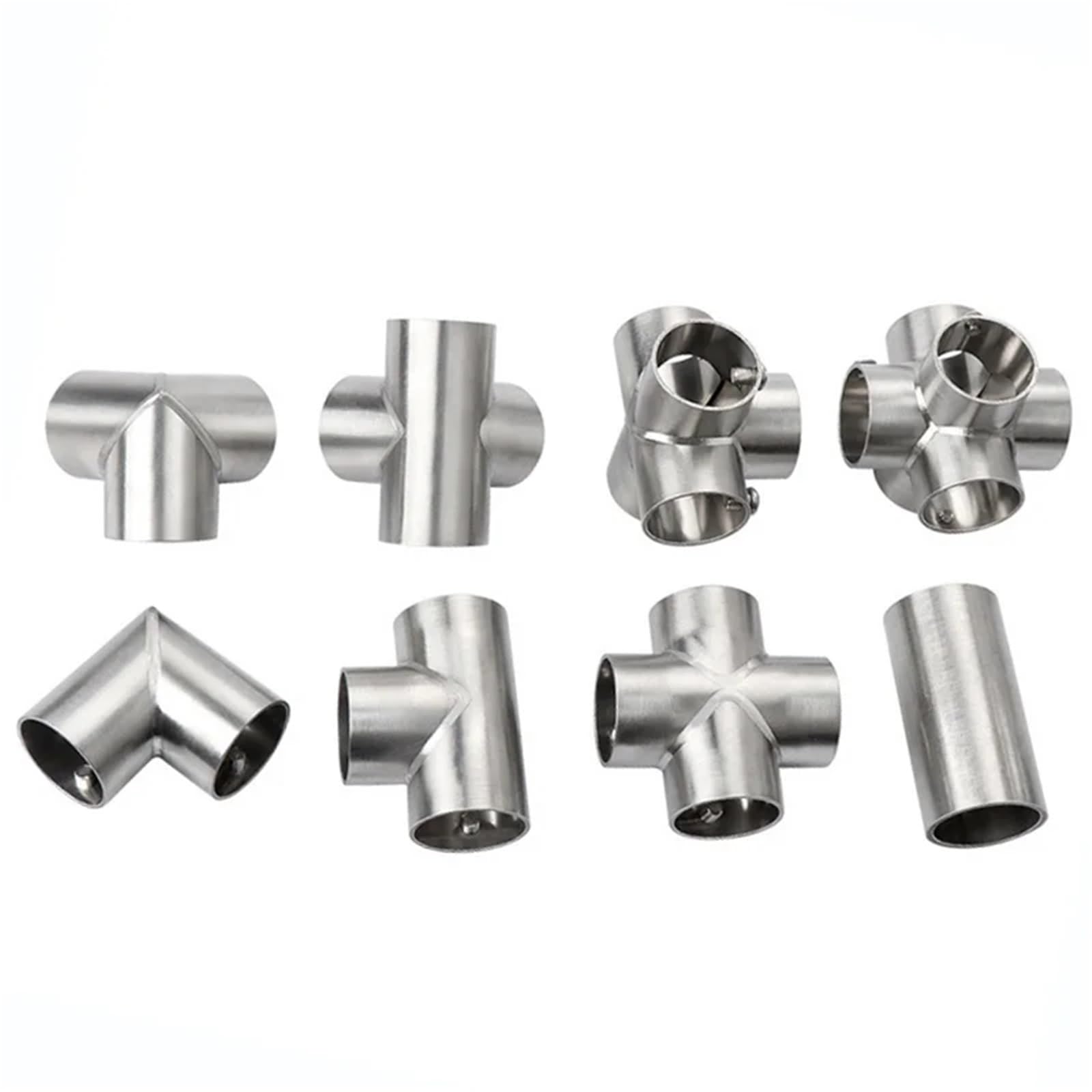 4 raccordi per tubi da giardino, in acciaio inox, per applicazioni versatili, espandibili per tubo da giardino (angolo piatto a 4 vie, 19)